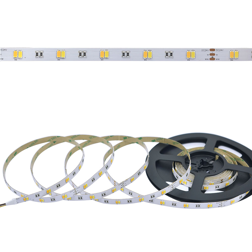 DC24V 5630SMD 300LEDs Pure White+Warm White CCT Flexible LED Strip Lights DC24V 5630SMD 300LEDs Pure White+Warm White CCT Flexible LED Strip Lights